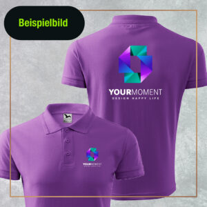 Poloshirt PIQUE Erwachsene mit Textildruck (Auswahl)